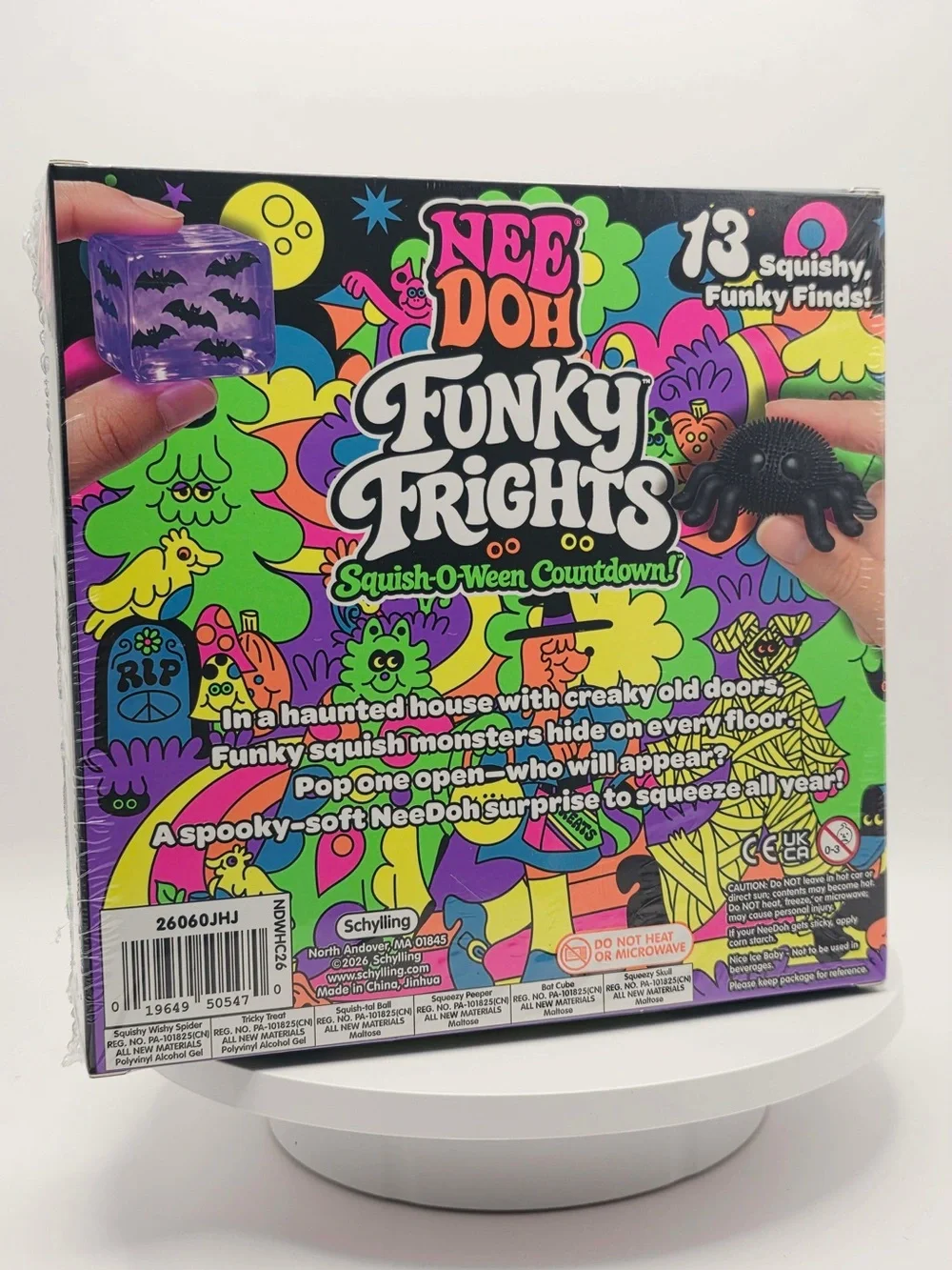 NeeDoh Funky Frights Squish-O-Ween Countdown - Halloween Calendar Fidget Toy New